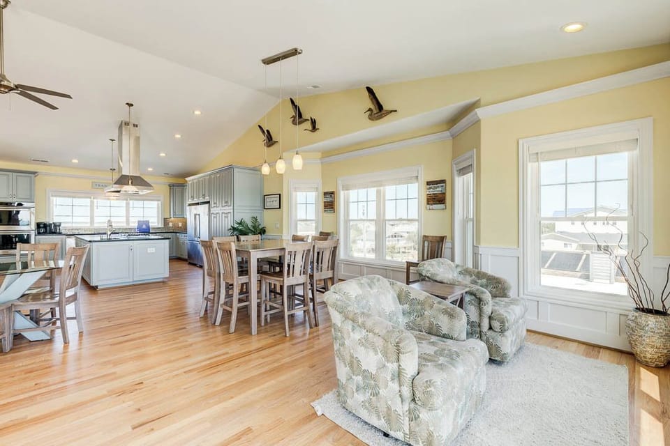 Top-Level Living Room with Deck Access