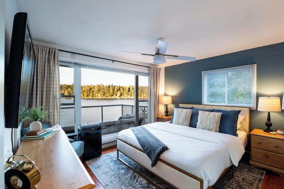 Primary Bedroom - King Bedroom with incredible views of the lake. 