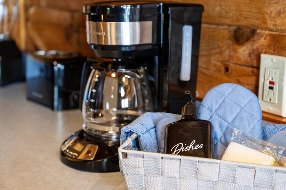 A standard coffee pot is provided for coffee lovers in your group.