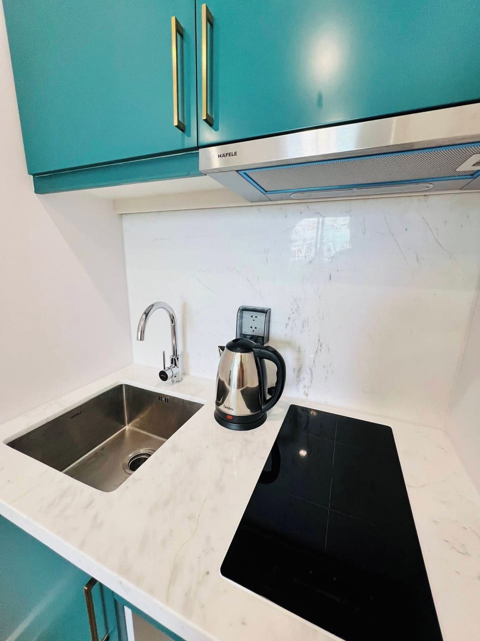 Mini-fridge, cookware/dishes/utensils, eco-friendly cleaning products