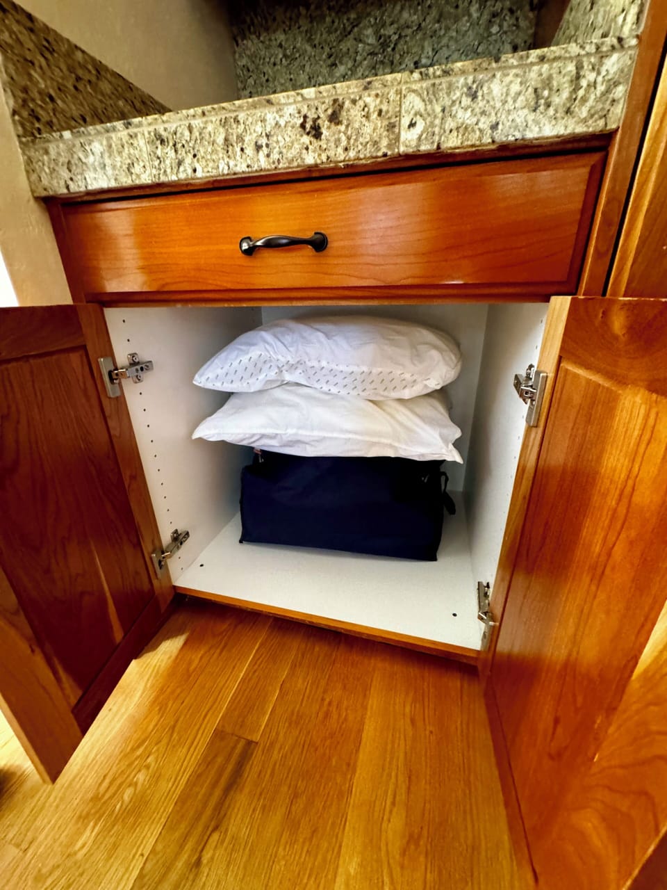 Sofa bed sheets near washer and dryer