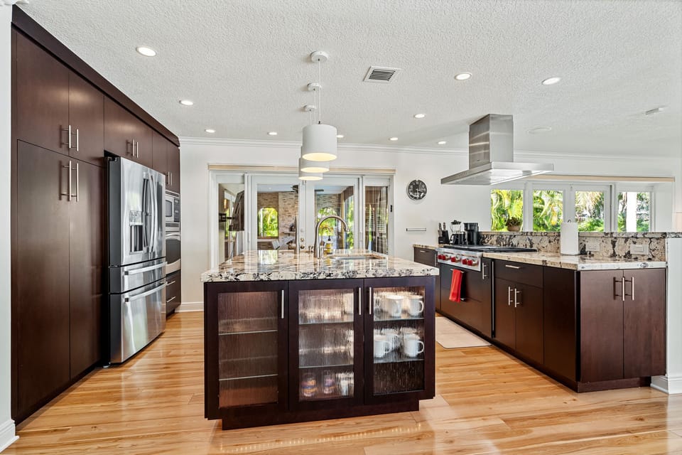 Our large and fully-equipped chef's kitchen.