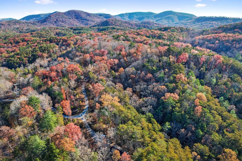 Although the cabin is in a secluded location, it's just minutes away from the busier parts of town.