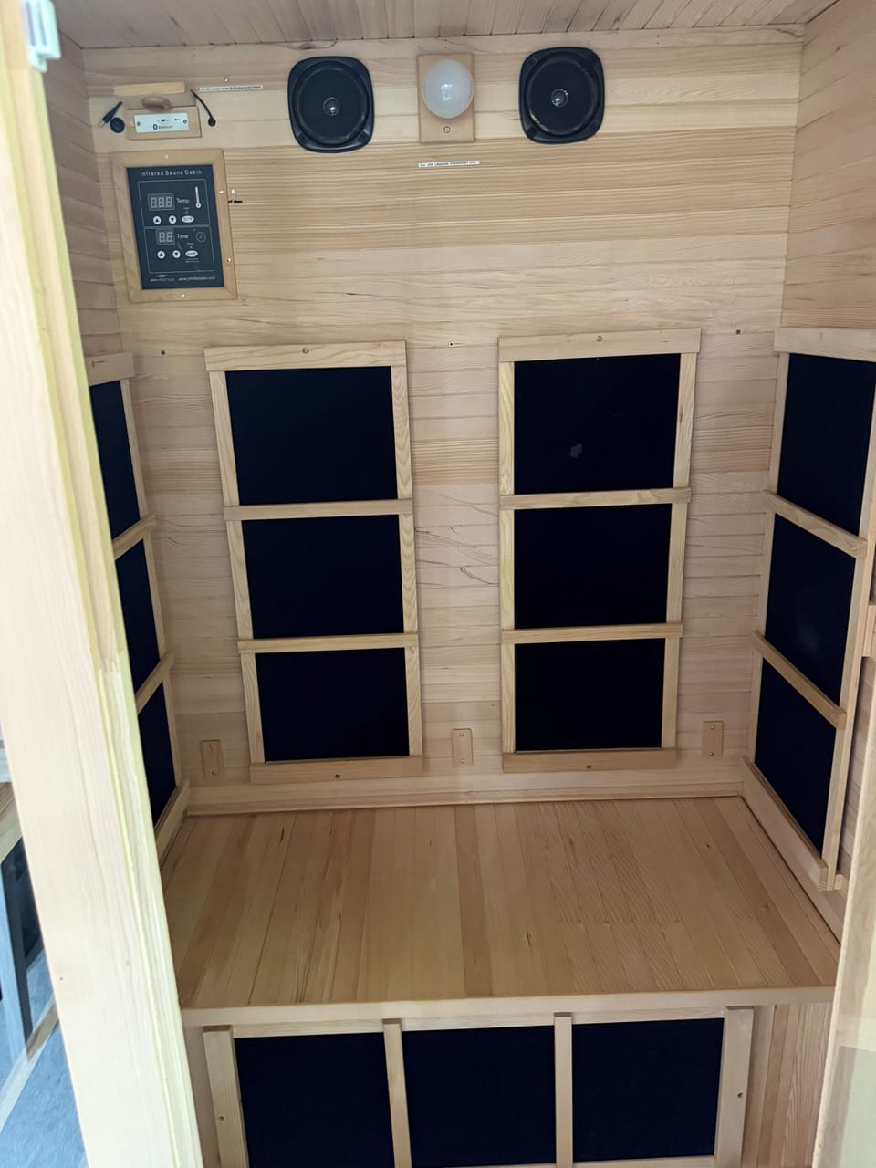 Infrared sauna in basement