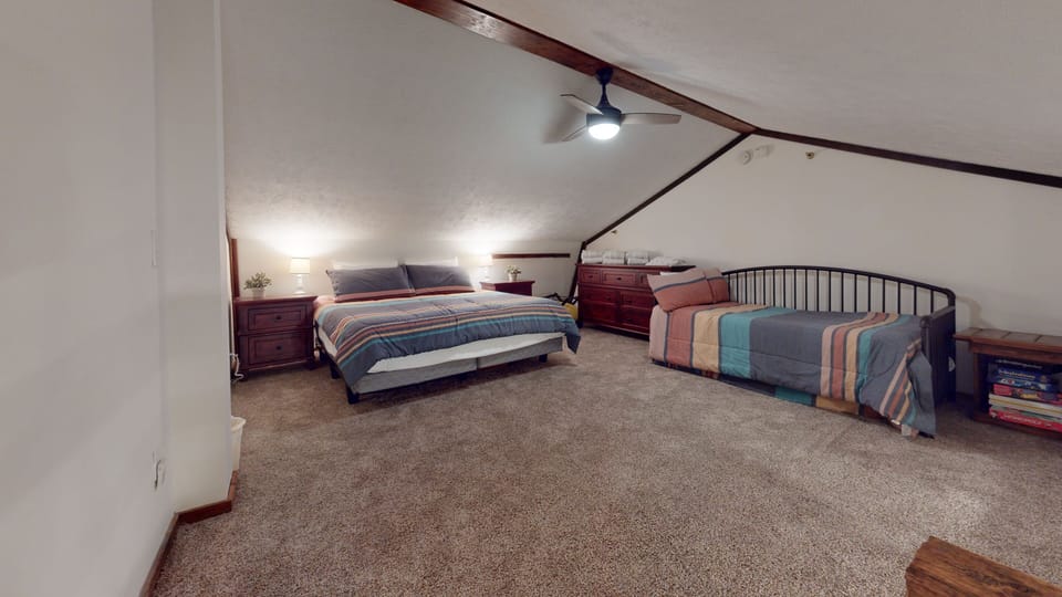Indoors, House, Loft, Bed, Furniture