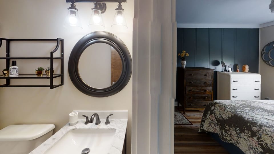 Indoors, Sink, Sink Faucet, Bed, Furniture