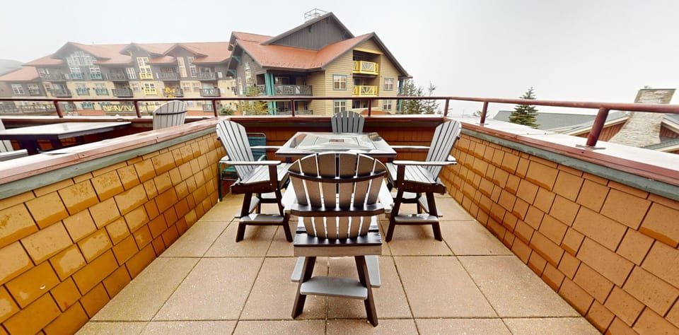 Balcony, Chair, Furniture, City, Outdoors