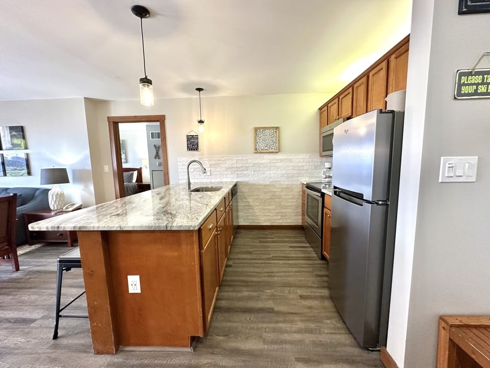 Indoors, Floor, Kitchen, Refrigerator, Flooring