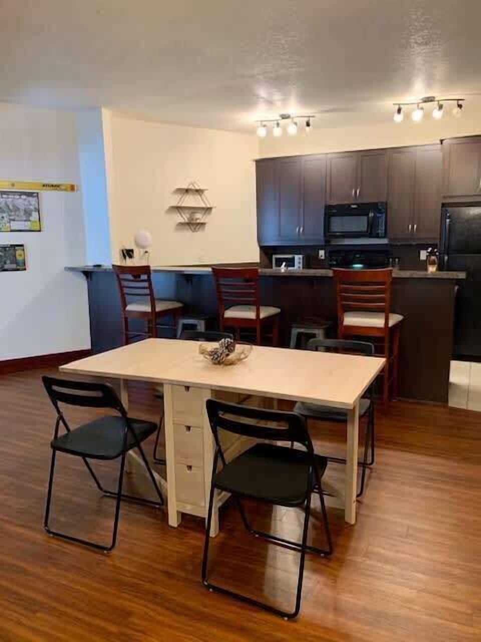 Meals, work, or games, this adaptable table does it all.