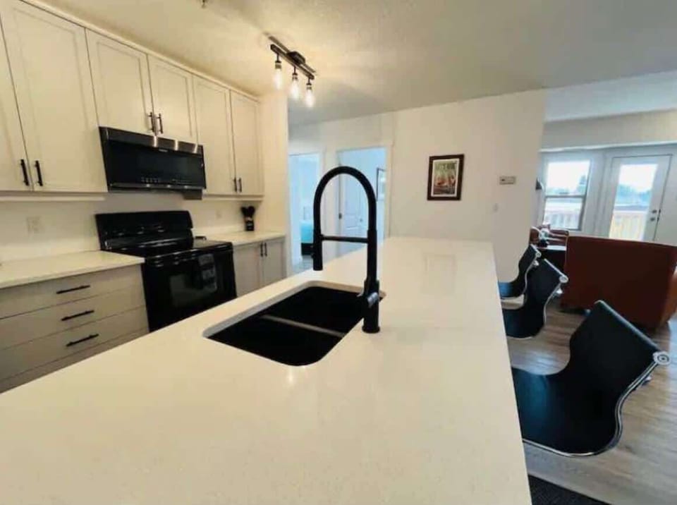 Fuel your adventures from this clean, well-equipped kitchen space.