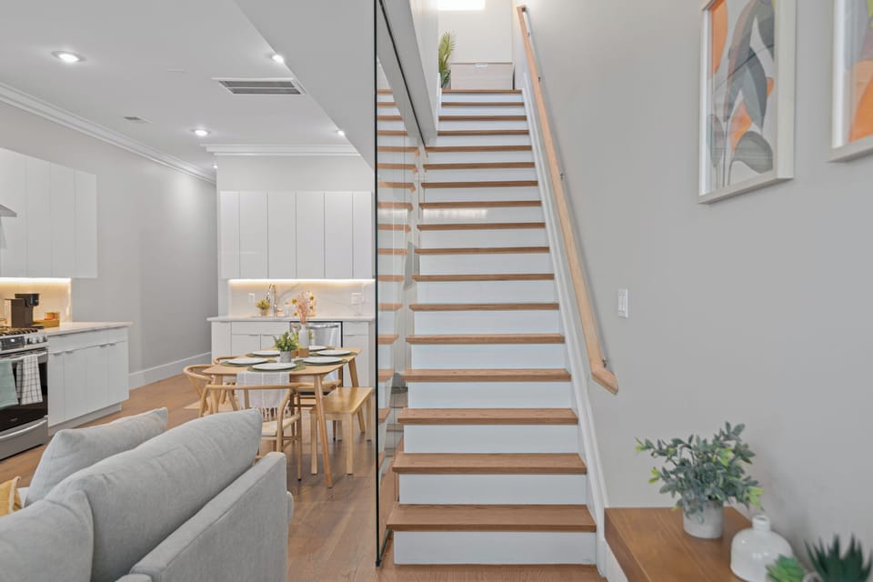 Stairs leading to the Private Rooftop