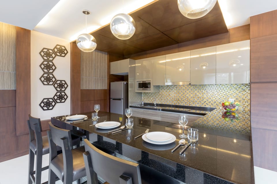 Deluxe Family 2 Bedroom | Private kitchen | Full-size fridge, microwave, stovetop