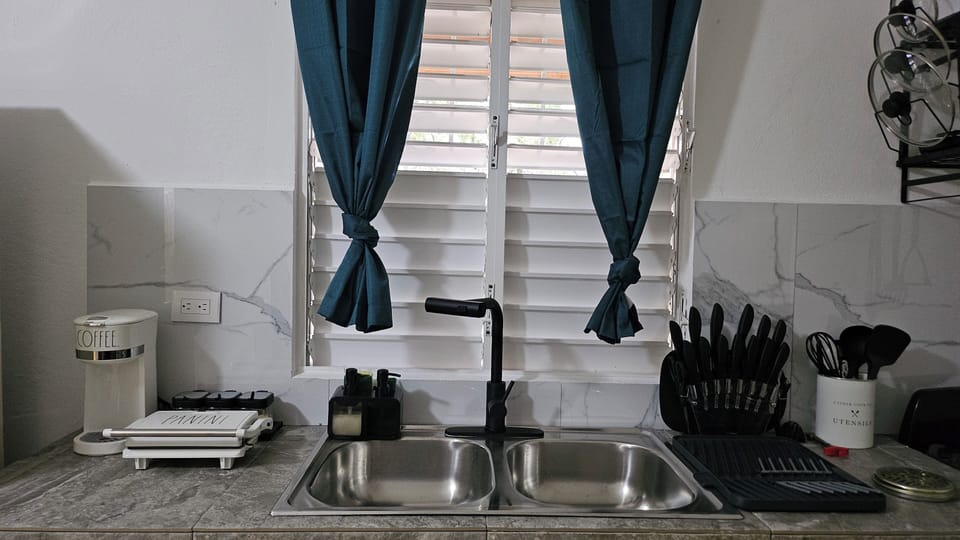 Starter paper towel, napkins , dish detergent, sponge and hand soap included