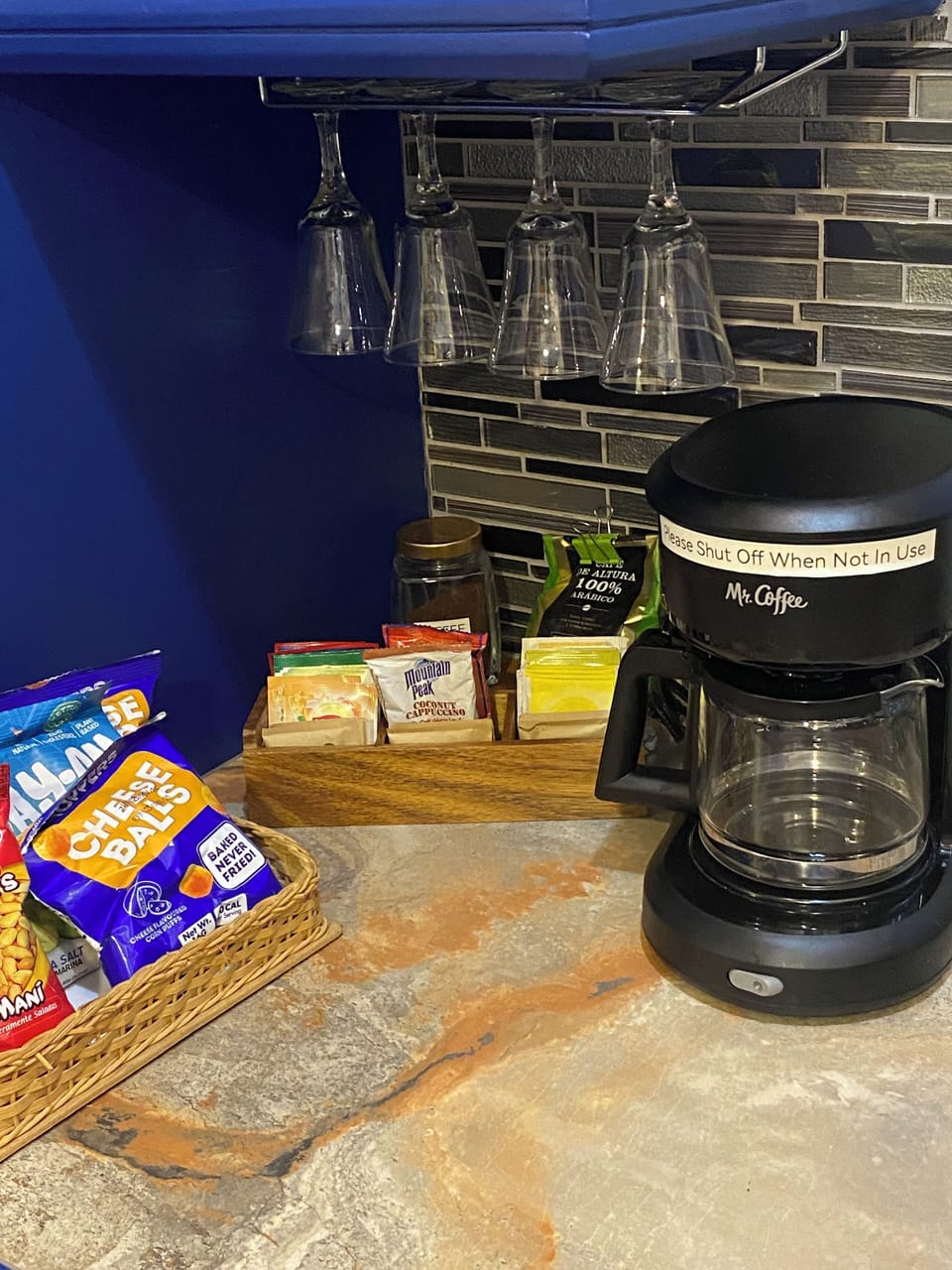 Coffee and tea station

