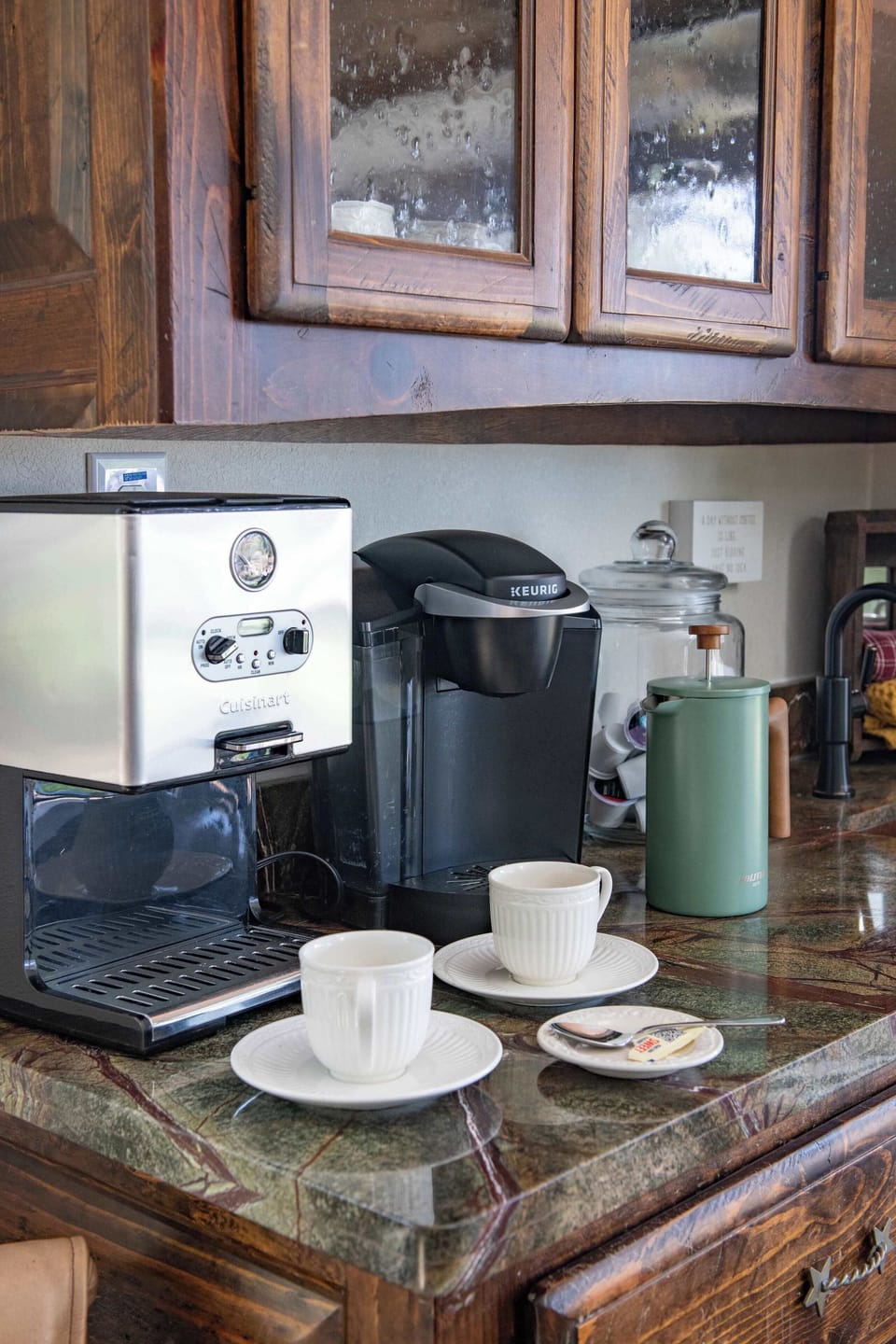 Your Coffee Corner - Cuisinart drip, Keurig, French press, and the little extras that start the day right.