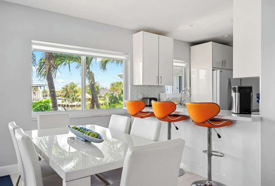 An open-concept space keeps the home bright and airy.
