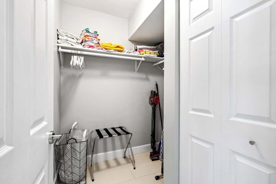 Plenty of closet space for storing your belongings.