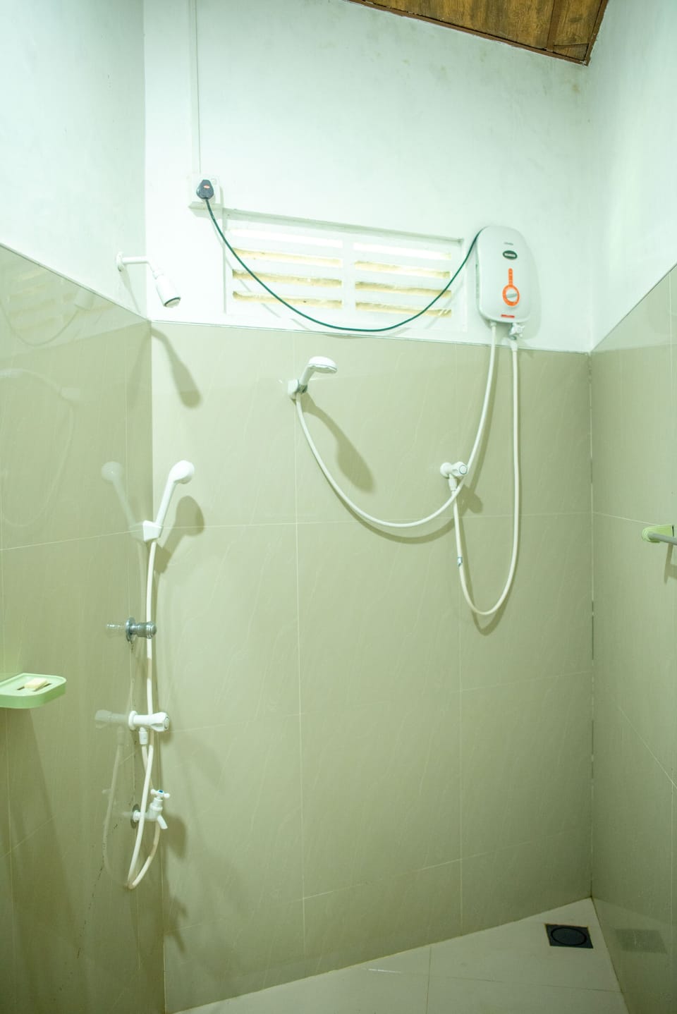 Shower, soap, toilet paper