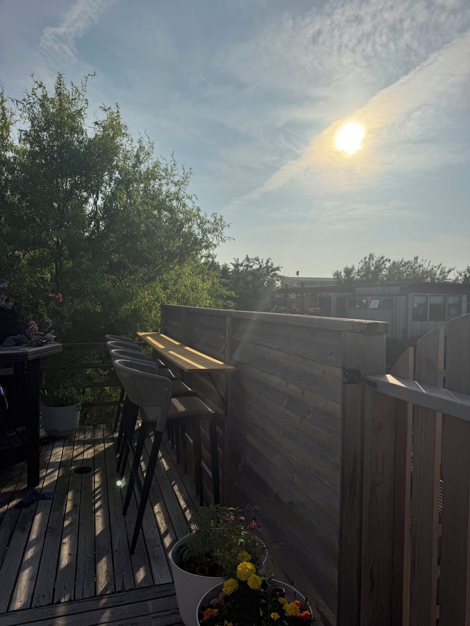 Sunset bar with small peeks of bay view