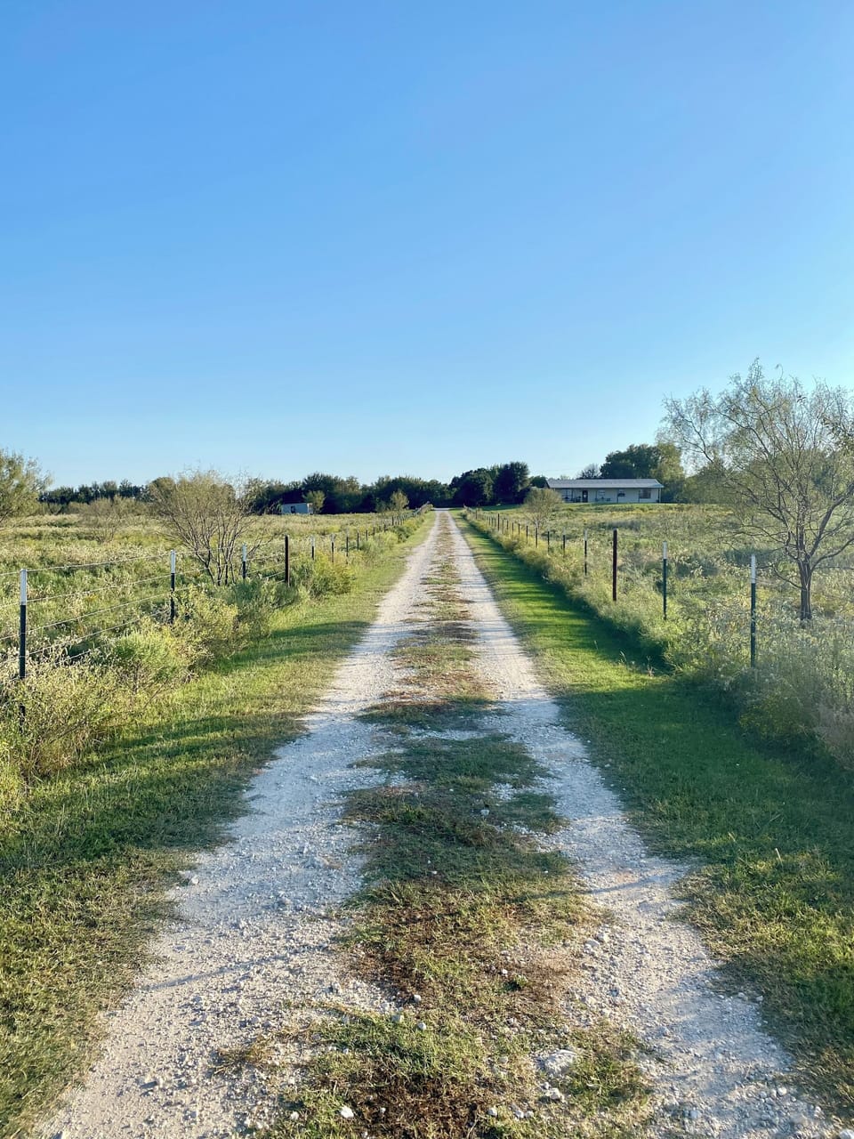 Long private lane off highway