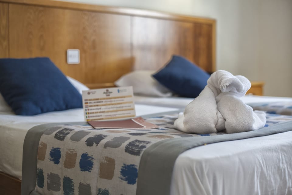 Premium bedding, desk, iron/ironing board, free cribs/infant beds