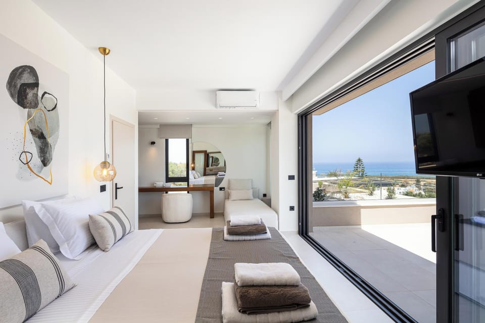 Master bedroom on the first floor of the Left Building