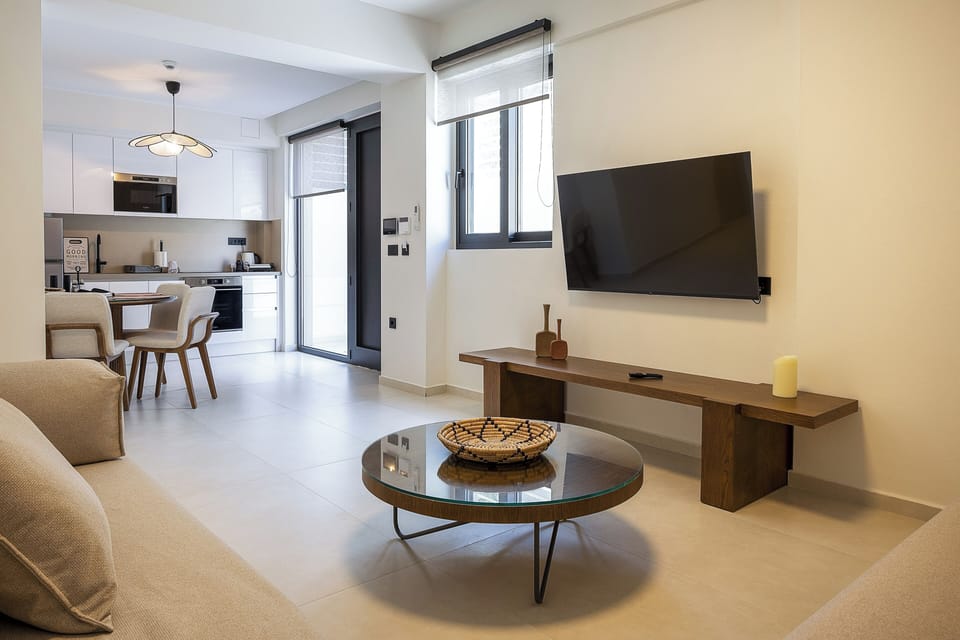 Second living room space in the lower floor of the Left Building