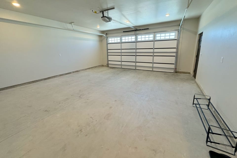 The 2-car garage is perfect for keeping your vehicles and gears protected from the elements.