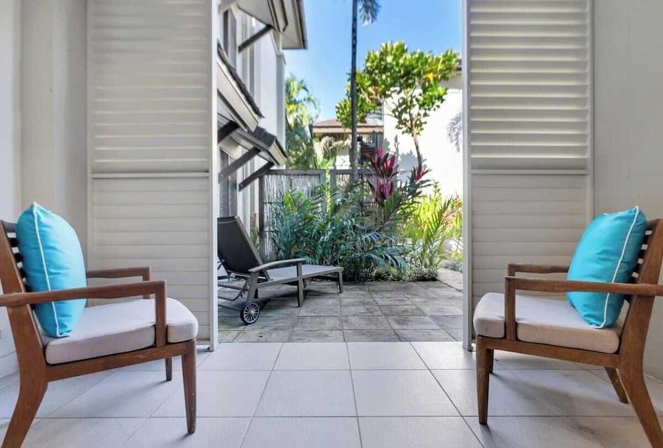 The studio opens up to a private patio and provides direct access to the resort pool.