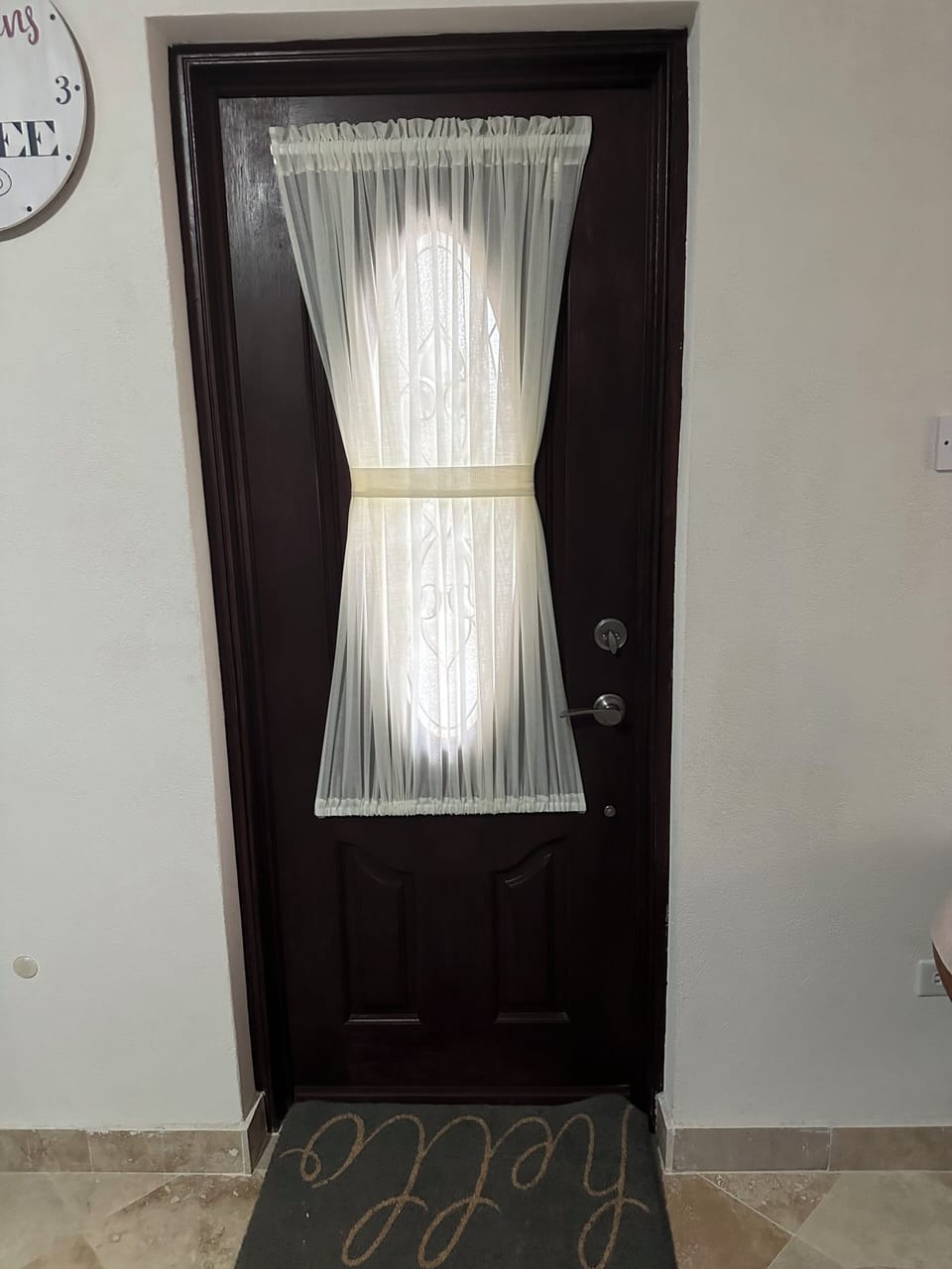 Door curtain.