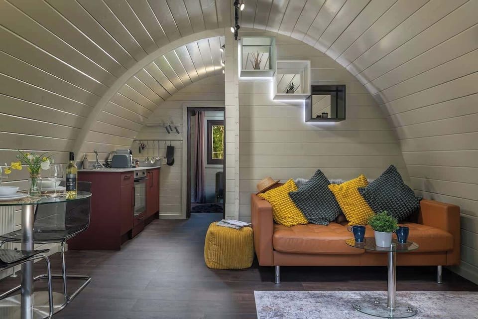 Open-plan living and kitchen area