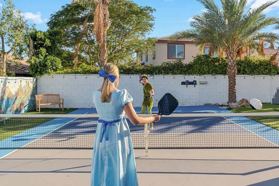 Grab your paddle and get ready for some magical competition on the private pickleball court