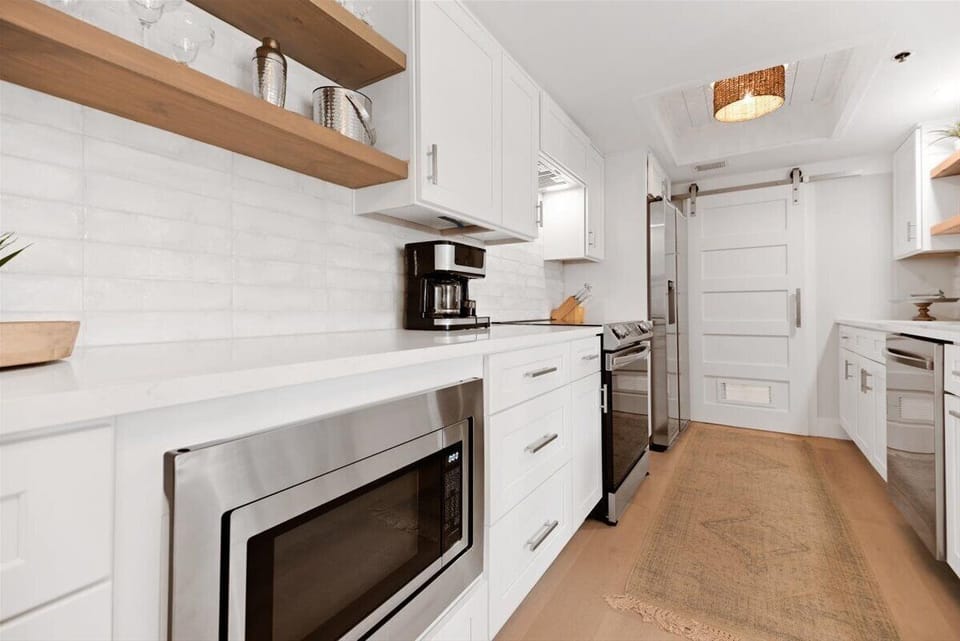 Kitchen comes equipped with all the essentials for your stay.