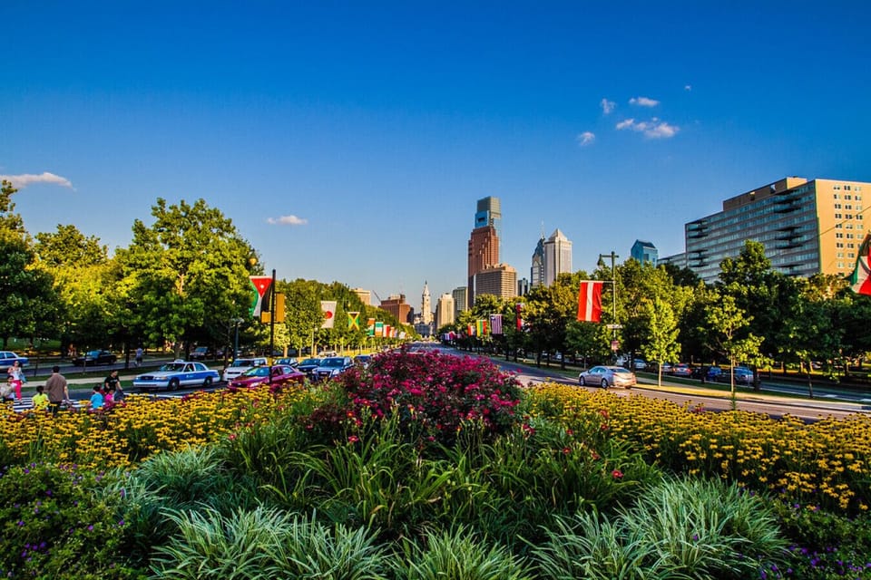 Garden Views on the Iconic Benjamin Franklin Parkway