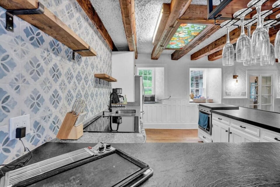 Fully equipped kitchen with modern appliances, ready for your culinary adventures.