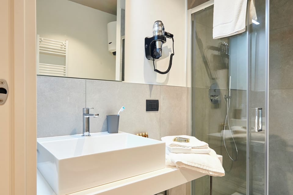 Deluxe Double Room, City View | Bathroom | Shower, hair dryer, bidet, towels