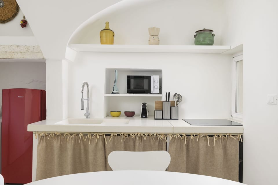 Apartment | Private kitchen | Fridge, microwave, stovetop, espresso maker