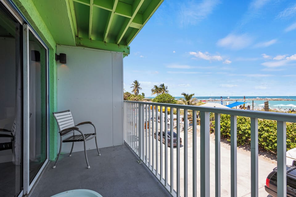 The private balcony faces the Atlantic Ocean.