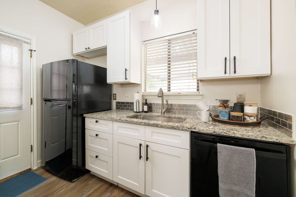 Kitchen- pour over coffee and kettle available during your stay