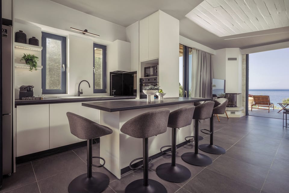 Luxury Villa, 3 Bedrooms, Sea View | Private kitchen | Full-size fridge, microwave, oven, electric kettle