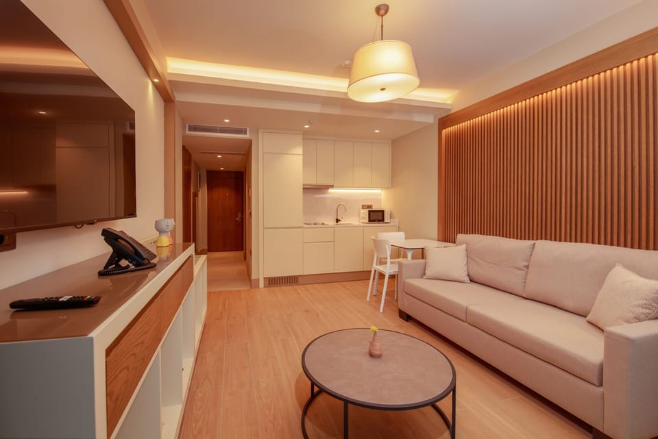 Luxury Penthouse, Pool View | Private kitchen | Mini-fridge, electric kettle
