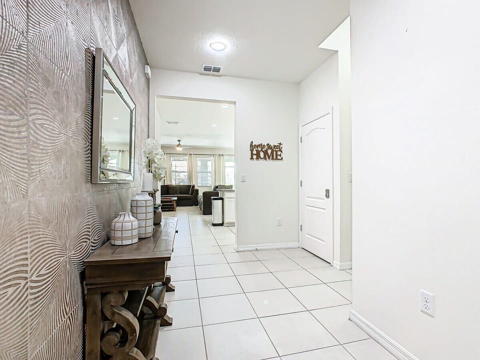 Family bathroom with walk-in shower and tub