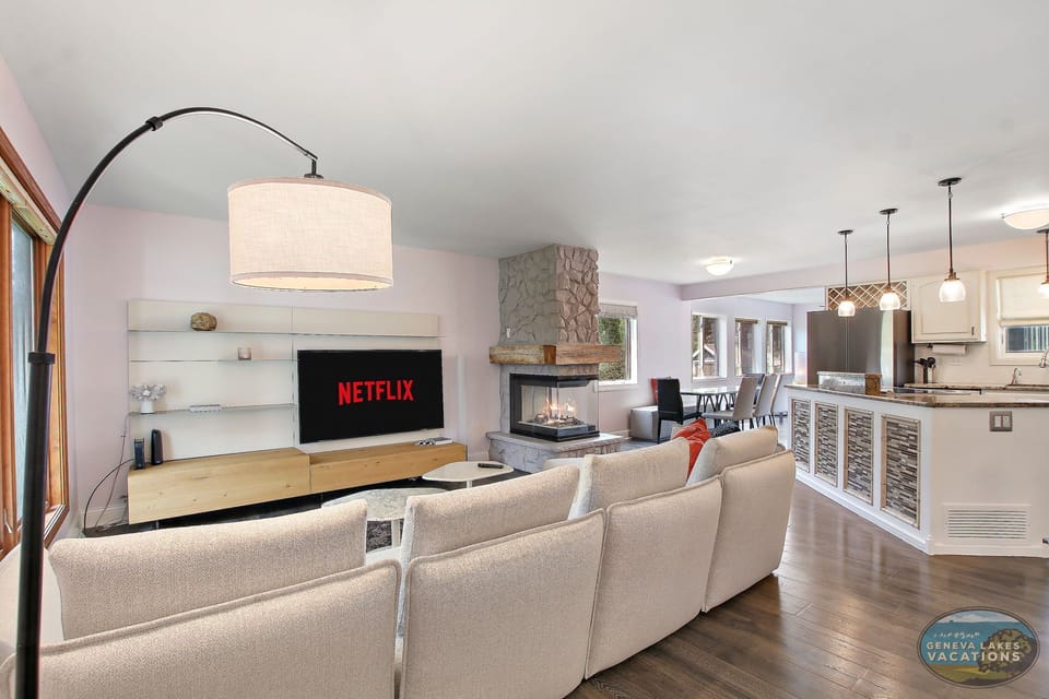 Sectional seating with smart TV