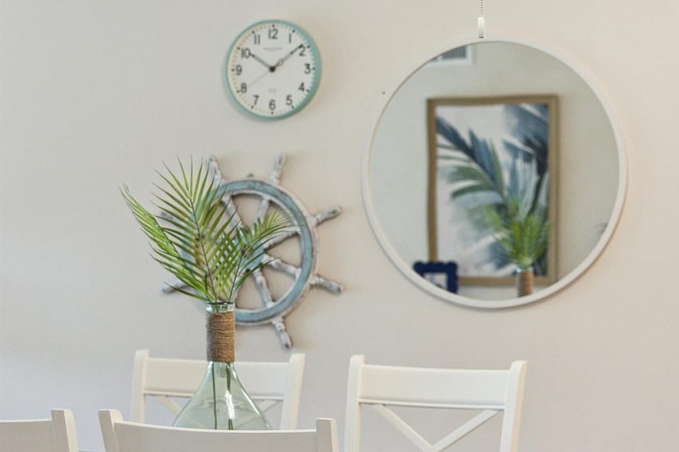 Coastal decor throughout