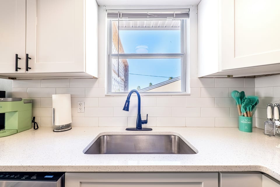 Sunfilled kitchen West facing window