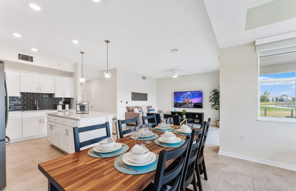 Dining roomModern Open Layout Plan#Disney #Parks #kingdom #springs #StoreyLake #resort #Apartment #Vacation #Rental #waterpark #Kissimmee #Orlando