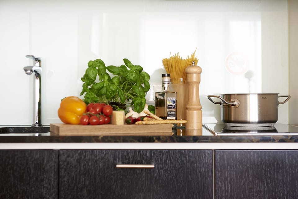 Full-size fridge, coffee/tea maker, electric kettle, toaster