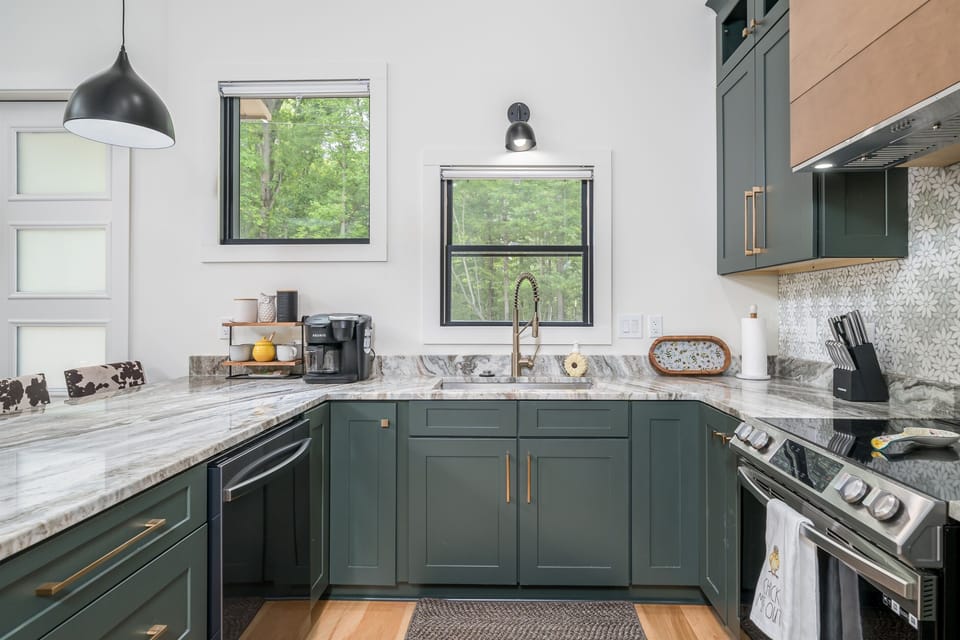 Kitchen w View & Coffee Station