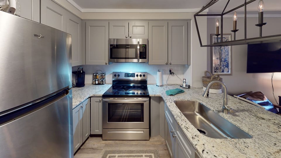 Indoors, Kitchen, Sink, Sink Faucet, Refrigerator