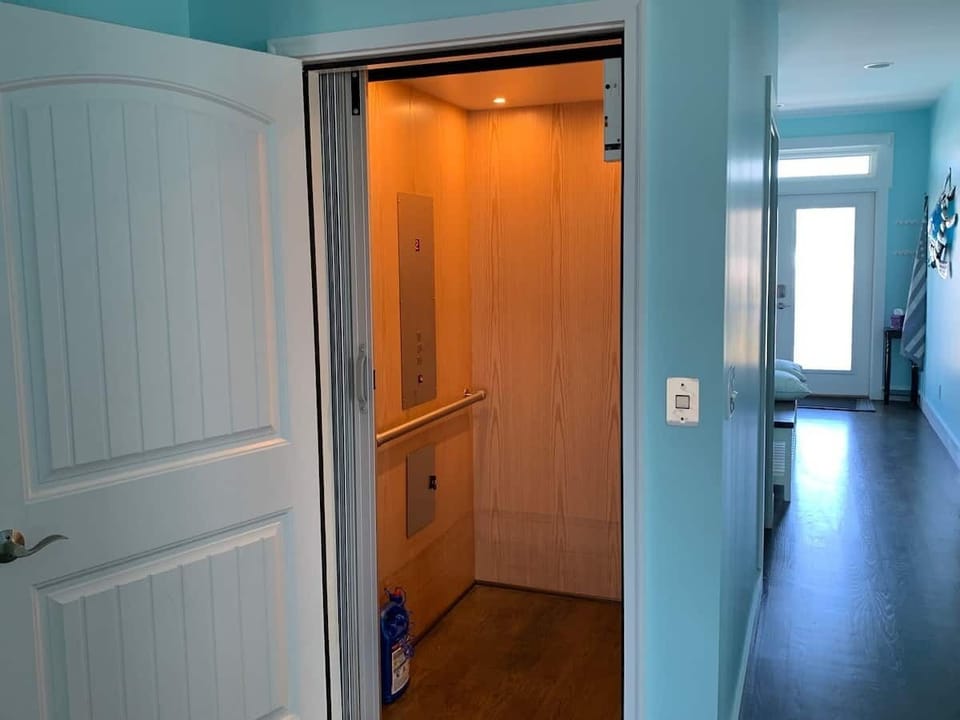 Elevator, no need carrying all your belongings. 